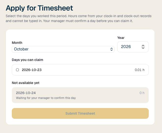 Timesheet